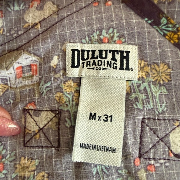 Duluth Trading Heirloom Gardening Bib Overalls Chicken Farm Womens Medium Viral - Picture 6 of 16